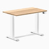 Dual mini hardwood standing desk - White Oak - white 40"