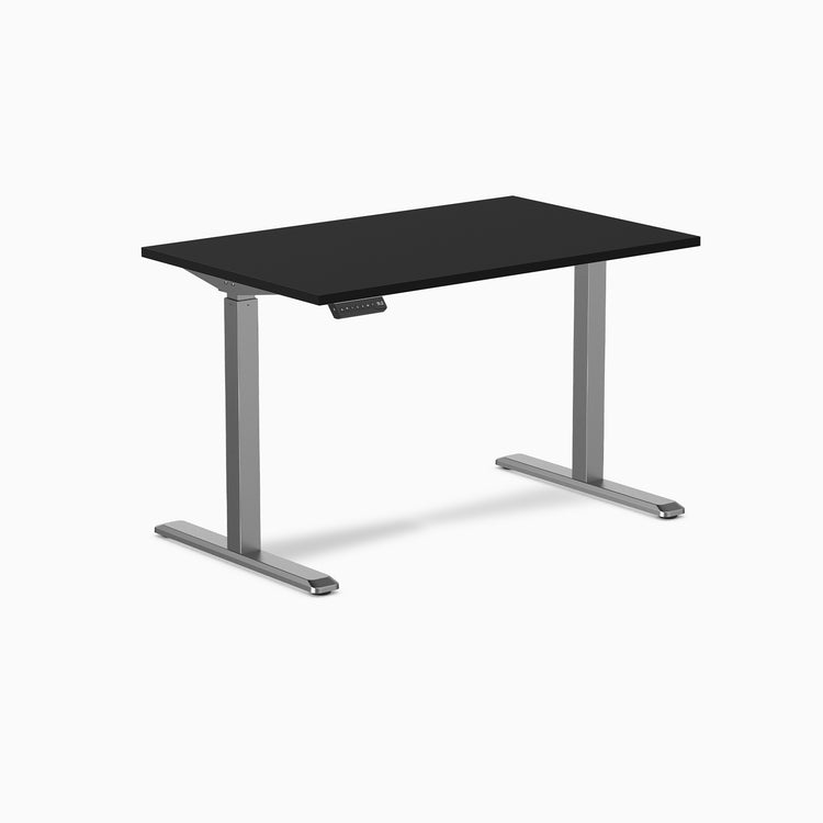 Desky single sit stand desk black melamine - space grey 48"