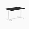 Desky single sit stand desk black melamine - white 48"