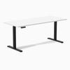 Desky single sit stand desk white melamine - black 72"