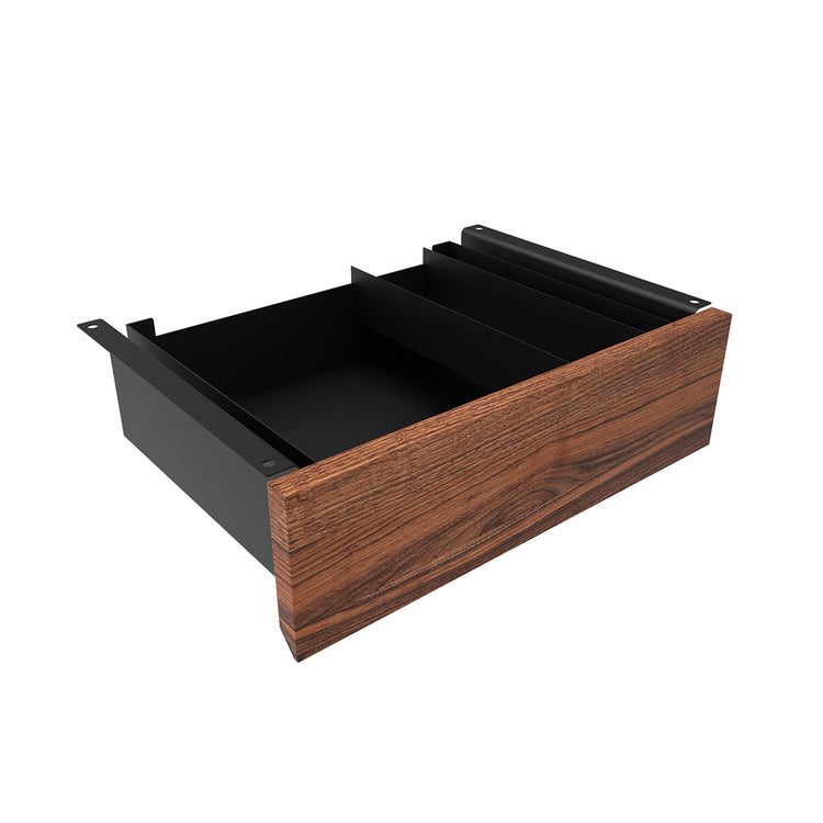 Desky Minimal Under Desk Drawer-Black-Walnut Hardwood - Desky Canada