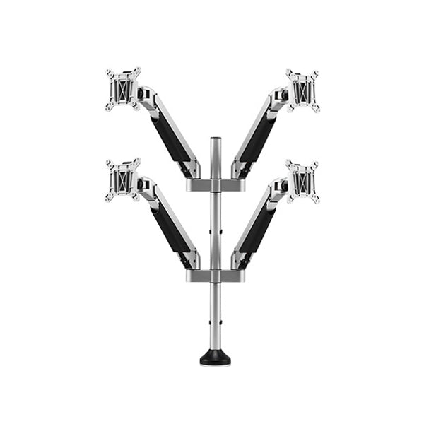 Monture de moniteur quadruple EVEO avec bras articulés plein mouvement