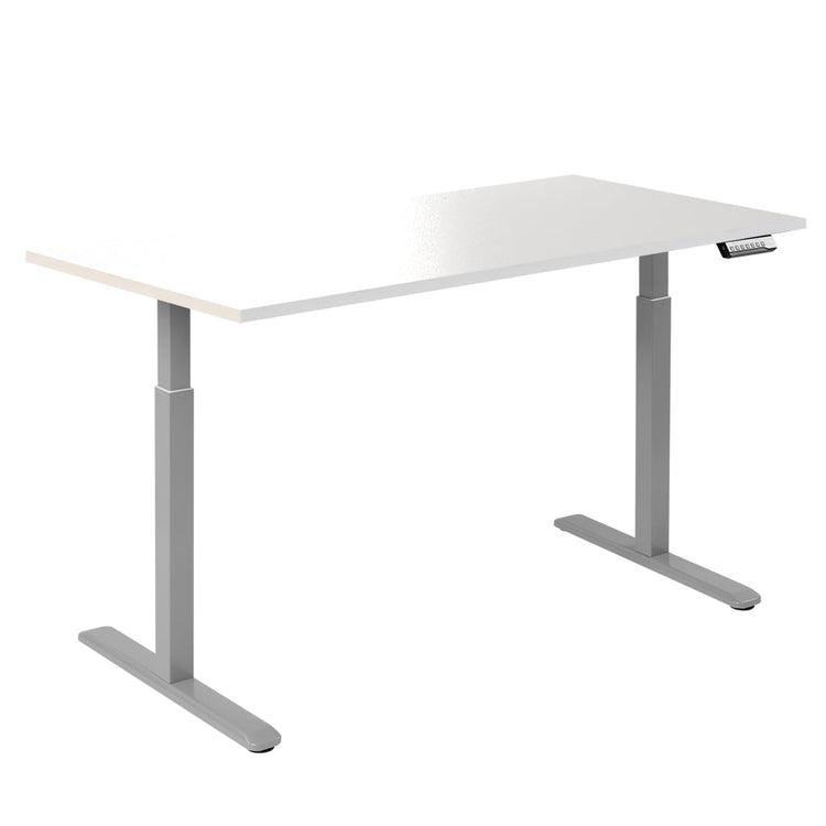 Desky Single Sit Stand Gaming Desk White 1800x750mm - Desky