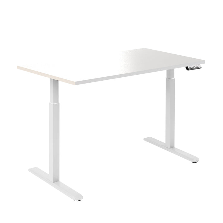 Desky Single Sit Stand Gaming Desk White 1500x750mm - Desky
