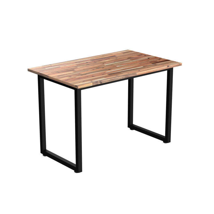 Desky Fixed Office Side Table Acacia Matte Black - Desky
