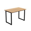 Desky Fixed Office Side Table Bamboo Matte Black - Desky
