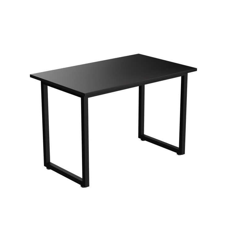 Desky Fixed Office Side Table Black Matte Black - Desky