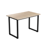 Desky Fixed Office Side Table Classic Oak Matte Black - Desky