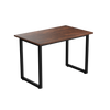 Desky Fixed Office Side Table Rustic New Zealand Pine Matte Black - Desky