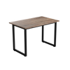 Desky Fixed Office Side Table Natural Walnut Matte Black - Desky