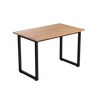 Desky Fixed Office Side Table Sublime Teak Matte Black - Desky