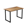 Desky Fixed Office Side Table Teak Matte Black - Desky