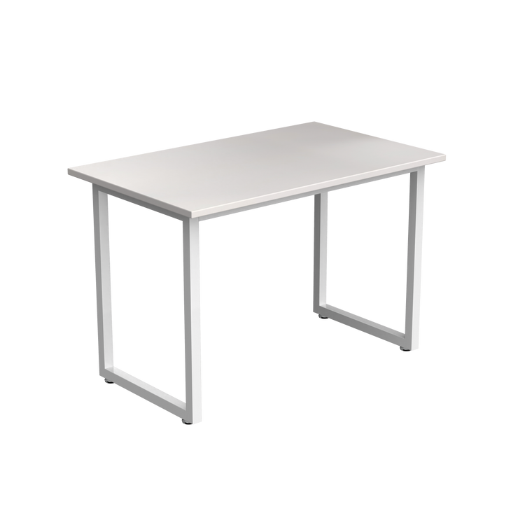 Desky Fixed Office Side Table White White - Desky