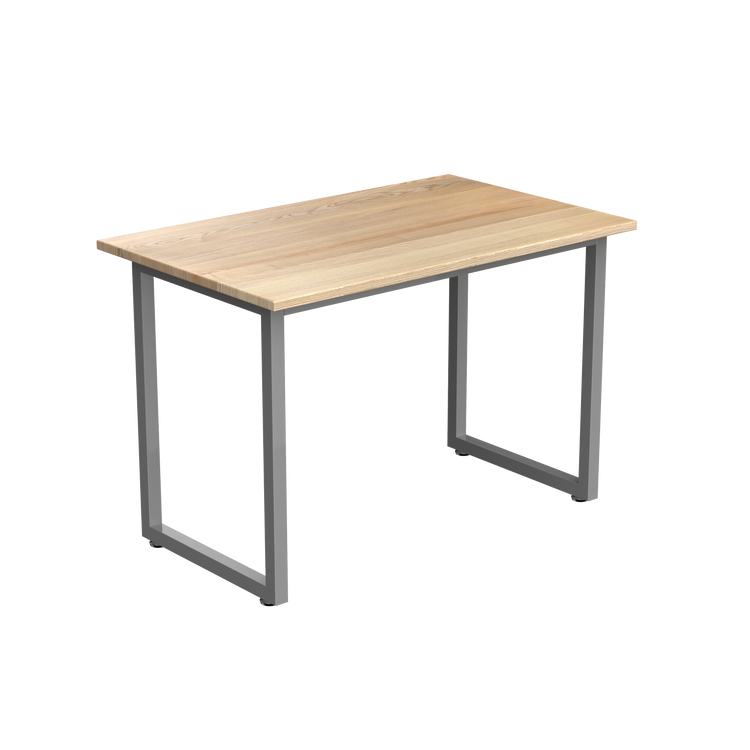 Desky Fixed Office Side Table White Ash Grey - Desky