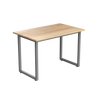 Desky Fixed Office Side Table White Ash Grey - Desky