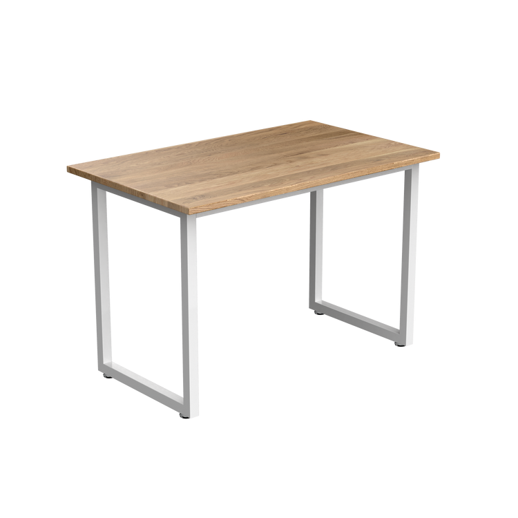 Desky Fixed Office Side Table White Oak White - Desky
