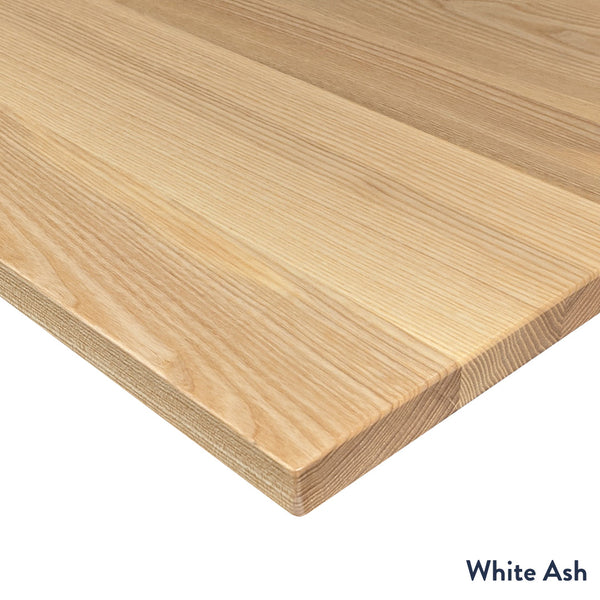 White ash hardwood desktop corner 
